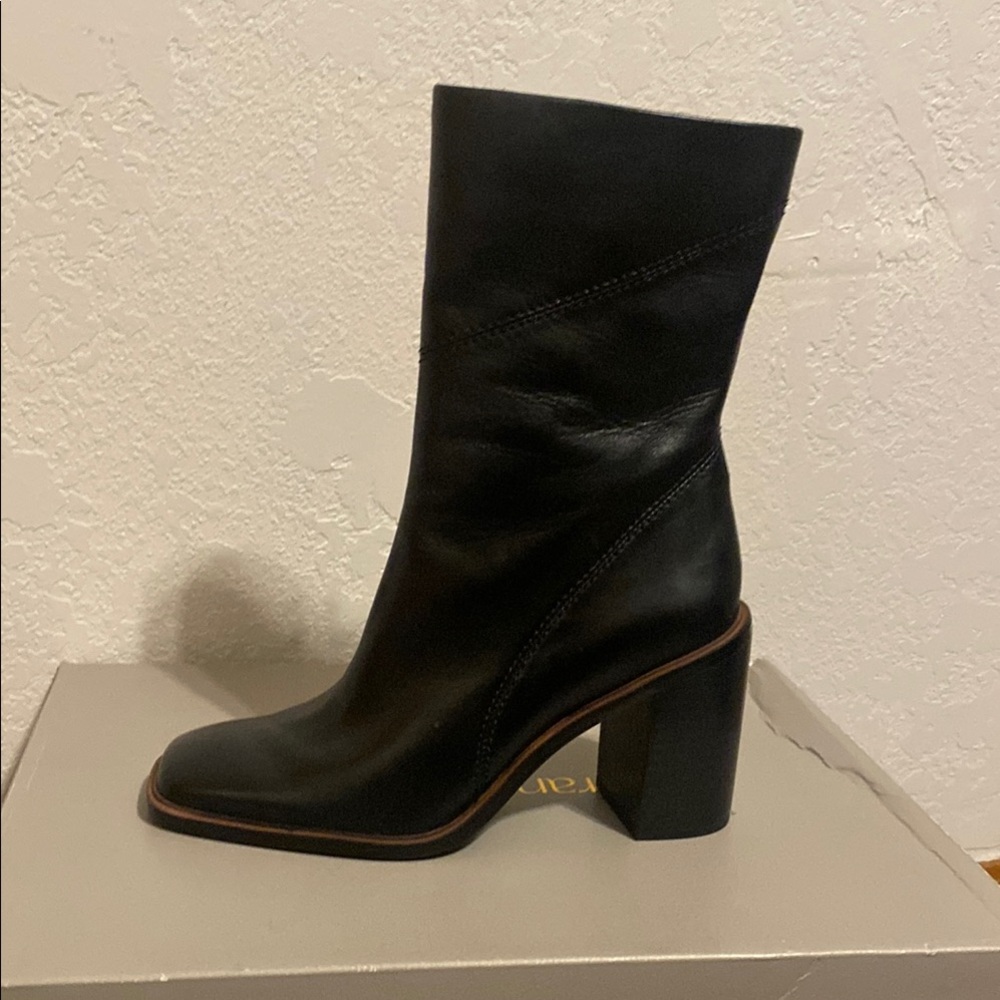 Black Leather Ankle Boots